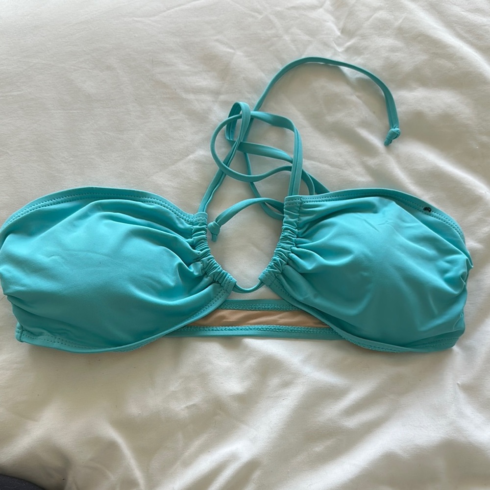 Aqua Blue Bikini Top